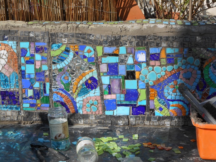 Garden Wall Mosaic Gill Aitken Artist - Mosaics For Garden Walls Garden Wall Mosaic Gill Aitken Artist - Mosaics For Garden Walls